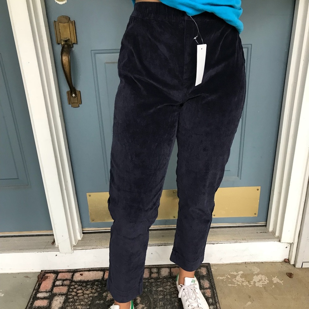brandy melville navy corduroy pant
